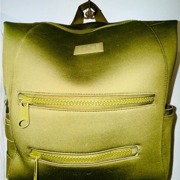 Dagne Dover Handbags - Dagne Dover Moss Green Diaper Bag Backpack Large